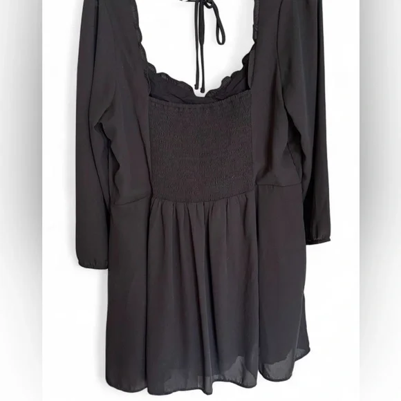 Abercrombie & Fitch XL Black Long Sleeve Mini Dress - Picture 2 of 6